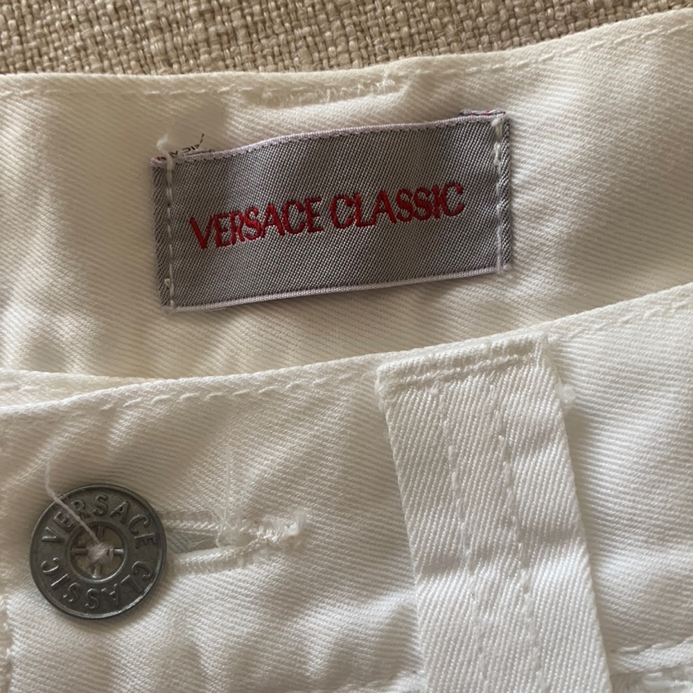 Versace white jeans